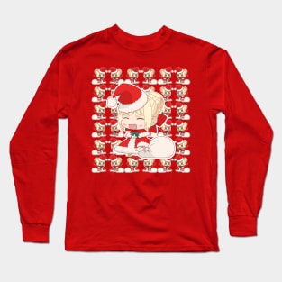 CUTE CHIBI SANTA SABER NERO 3 from FATE GRAND ORDER Long Sleeve T-Shirt